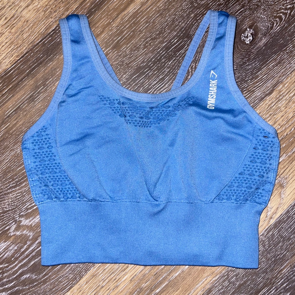 Gymshark Energy+ Seamless Crop Top - Blue